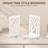 6-Piece, VFINE Withe Bookend Tree Design Bookends for Shelves, Metal Book Ends for Desk, Decoration Stylish Bookshelf