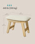 9.8 15.4 11.8 Inches, Summer ULSF052LF02 SONGMICS Foot Stool Ottoman, Padded Foot Rest Under Desk with Solid Wood