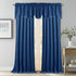 Luxury Velvet Valance Curtains, Light Blocking Small Window Scalloped Valance, 52 x 18-inch, Blue