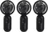 Portable Mini Fan 3-Pack, Handheld Personal Small Fan with 3-Speed, USB Rechargeable Battery Operated, Black