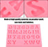 Alphabet Silicone Mold, 26 Uppercase Letters for Cookies Desserts Making Tool, Chocolate Fondant Polymer Clay
