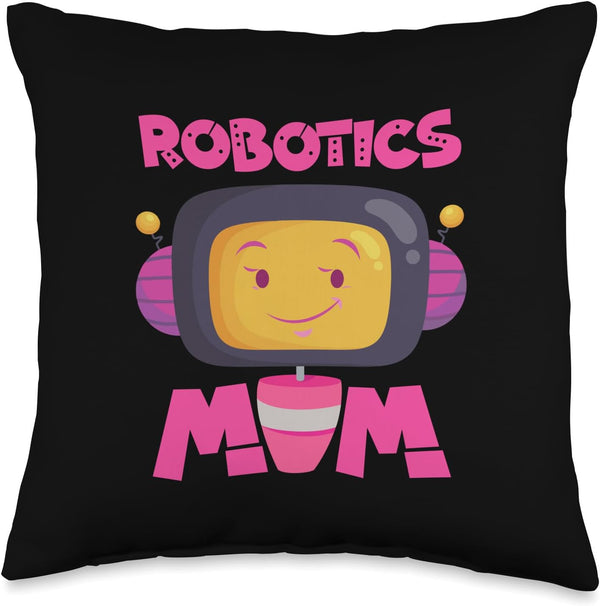 Multicolor Throw Pillow - Mom Robotics, 16x16