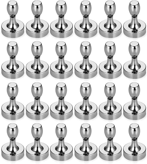 BTLIN 24 Pack Small Fridge Magnets, Strong Mini Metal Magnetic Push Pins for Kitchen Refrigerator Magnetic Board Office