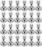 BTLIN 24 Pack Small Fridge Magnets, Strong Mini Metal Magnetic Push Pins for Kitchen Refrigerator Magnetic Board Office