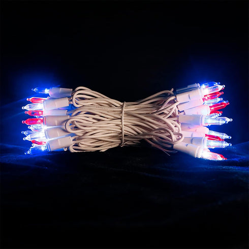 35 Count 4th 11 Red White and Blue LED Christmas Lights - of July String Lights for Small Tree, Crafts, Independence