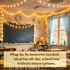 PJT 100 33ft 8 LED Hanging String Lights for Classroom Plug in Fairy Lights with Modes, Warm White String Lights