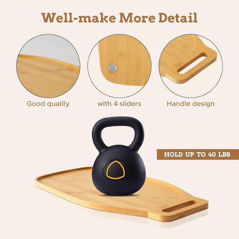 Bamboo Sliding Mat for Kitchenaid Mixer, Compatible with 5-8 Qt Bowl Lift Stand Mixer, Kitchen Appliance Slider Mat