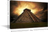 Mayan Chichen Itza Wall Art, Pyramid of Kukulcan El Castillo Sunset Painting, 16" Wx24" H Canvas Print