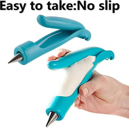 Cake Decorating Pen Tool Kit, DIY Pastry Bag and Icing Pen Piping Kit (Blue)