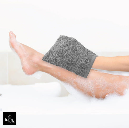 6 Pack 6 8.5 Set, High Rise Stripe x Wash Mitt Low Twist, Highly Absorbent, Gentle Hand and Face Cloth, European Style