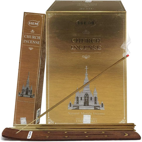 Church Incense Sticks and Holder Bundle, Hem Incense Sticks for Aromatherapy