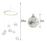 Dazzling Disco Ball Mobile - 7.8 Inch Spiral Spinner Ball, Nature Bamboo Circle for Indoor Outdoor Yard Garden Patio