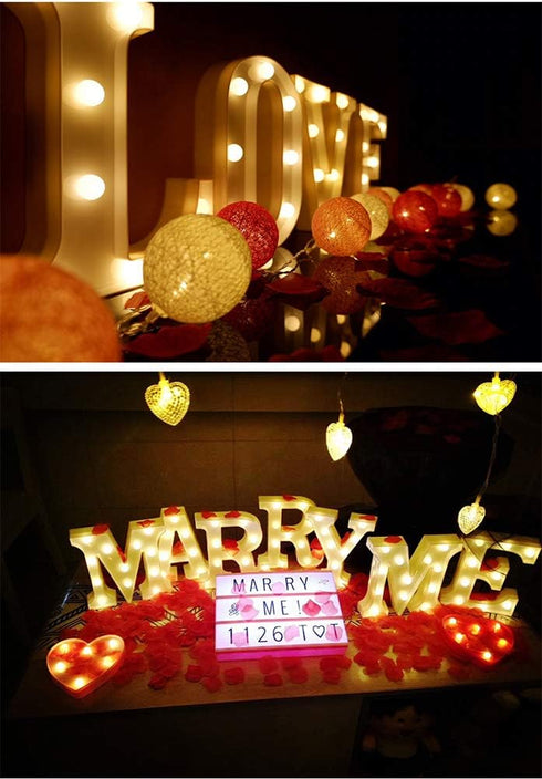 MUMUXI Large Light Up Letters and Numbers - Battery Powered Bright Alphabet for Wedding, Birthday, Party, Home Decor