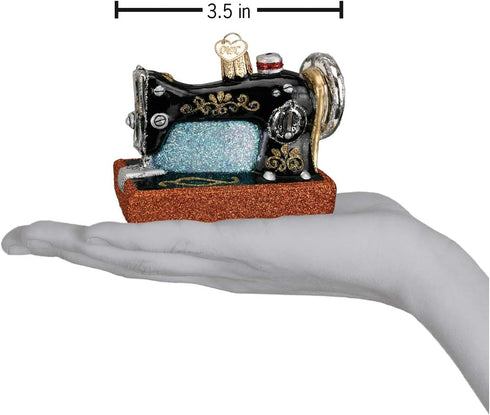 Old World Christmas Hobbies Gifts Glass Blown Ornaments, Sewing Machine for Christmas Tree