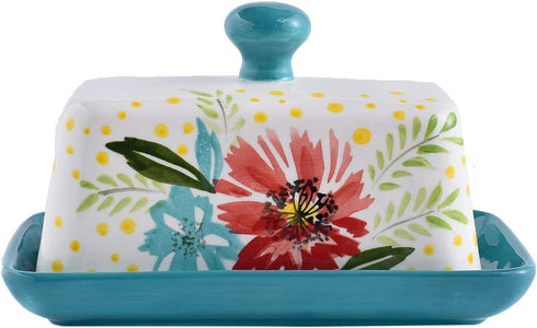 Wisenvoy Butter Dish Ceramic Butter Dish with Lid Butter Keeper Butter Dish