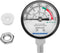 MEASUREMAN Black Steel Pressure Cooker Gauge, 2" Dial Pressure Canner Gauge, Lower Mount with Hexagon Gasket and Nut
