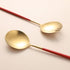 Salad Servers Set, 11.41 Inch Spoon and Fork, 18/10 Stainless Steel with Titanium Plating (Red Gold)