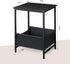 Set 2, 2 Small End Tables of Tier Side Tables with Fabric Storage Basket, Nightstands for Living Room, Bedroom, Office