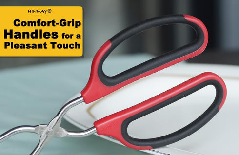Extra Long 15-Inch Stainless Steel Scissor Tongs for Barbecue Grilling