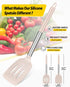 Pack of 2 Silicone Solid Turner,Non Stick Slotted Kitchen Spatulas,High Heat Resistant BPA Free Cooking Utensils,Ideal Cookware for Fish,Eggs,Pancakes (Stainless Steel KHAKI) by BUNDLEPRO