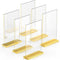 5x7 Luxurious Acrylic Gold Frames, 6 pack, Stunning Photo Displays, Enhance Your