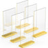 5x7 Luxurious Acrylic Gold Frames, 6 pack, Stunning Photo Displays, Enhance Your