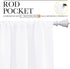 NICETOWN White Curtains for Kitchen Window, Light Filtering Curtains & Drapes for Small Window (34 in x 45 in, 1 Pair)