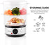 OVENTE 2 Tier Electric Food Steamer - Stainless Steel Base, Stackable Baskets, 400W with 60-Minute Timer