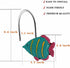 Fish Shower Curtain Hooks Rings for Under The Sea Bathroom Decor, Nautical Shower Curtain Hooks, Set of 12