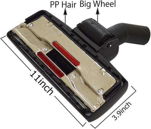 EZ SPARES 1 1/4 inch 32mm Universal Vacuum Cleaner Brush Head Attachment for Floor and Carpet Combo Tool (BLACK)