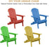 350 LBs VINGLI Folding Adirondack Chairs Wood Lawn Chair Wooden Lounger Support Fire Pit Seating Natural Finished