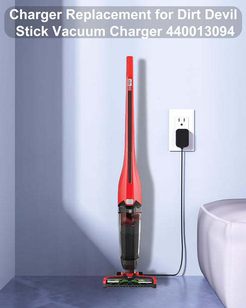 WUKUR Charger for Dirt Devil Versa Vacuum BD22025 BD22050 BD30025 BD22052 BD30025BFD Replacement with 5.9FT Power Cord