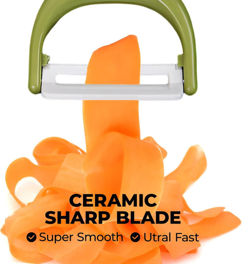 6-Pack Set Trez Treamer Vegetable Peelers for KitchenY Ceramic Peeler Safe Potato Peeler for Apple Veggie Carrot Fruit