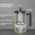 Secura French Press Coffee Maker, 34oz Insulated Coffee Press with 2 Extra Screens, 304 Grade Stainless Steel, Black