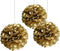 TopAAA 12pcs Tissue Paper Flower Poms - DIY Decorations for Wedding, Birthday, Graduation, 10 inches (Gold)