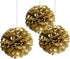 TopAAA 12pcs Tissue Paper Flower Poms - DIY Decorations for Wedding, Birthday, Graduation, 10 inches (Gold)