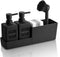 Kitchen Soap Dispenser Set with Sponge Holder and Brush for Sink Rack