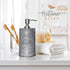 Autumn Alley Galvanized Farmhouse Soap Dispenser, Rustic Kitchen & Bathroom Accessories, 17.5 oz, Grey