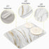 Marble Dish Drying Mat for Kitchen Counter, White Golden Marble Grey Drying Pad, Super Absorbent Microfiber Protector