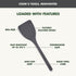 GreenPan Silicone Solid Turner Spatula, Flexible Nonstick Cooking Utensil, Heat-Resistant, BPA-Free, Gray
