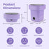 FETIONS Portable Washing Machine, 11L Foldable Washer with 3 Modes, Deep Cleaning for Underwear, Baby Clothes, and