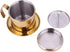 Stainless Steel Drip Coffee Filter Maker, Vietnamese Style Infuser, Ideal for Home/On-the-Go (Gold)
