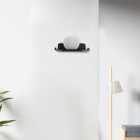 8" Floating Shelves for Wall, Metal Wall Shelf for Wall Storage, for Smart Home, Speakers, Internet Router, Security Camera - for Bedroom, Bathroom, and Living Room (Black) by aplslpa