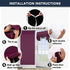 French Door Curtains for Doorways, Thermal Insulated Blackout Shades for French Doors, 2 Panels, Burgundy