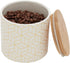 Home Basics Small Cubix Design Kitchen Canister (White/Gold), Modern Canister Sets for Storing Dry Food, Snacks