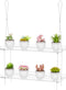 OtNiap 2-Tier Clear Hanging Window Plant Shelves 16inch,Indoor Windows Wall Hanging Plant Stand