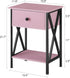 VECELO Nightstand,Modern Bedside End Table, Night Stand with Drawer and Storage Shelf for Living Room Bedroom