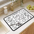Coffee Dish Drying Mat, Absorbent Non-slip Kitchen Counter Mat (Gray Marble, 16*24)