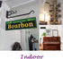Mardi Gras Decorations Set of 8, Duplex Printed New Orleans Street Signs with Metal Chains, PVC Ornaments
