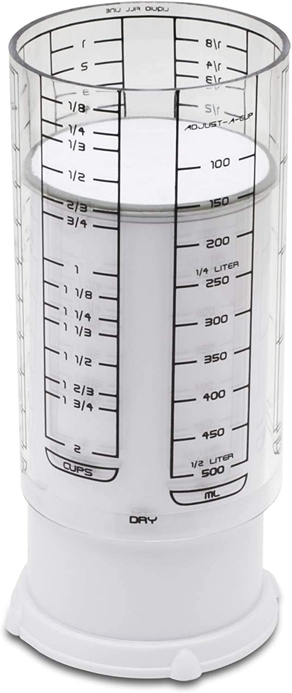 KitchenArt Adjust-A-Cup, 2 Cup, Plastic, White